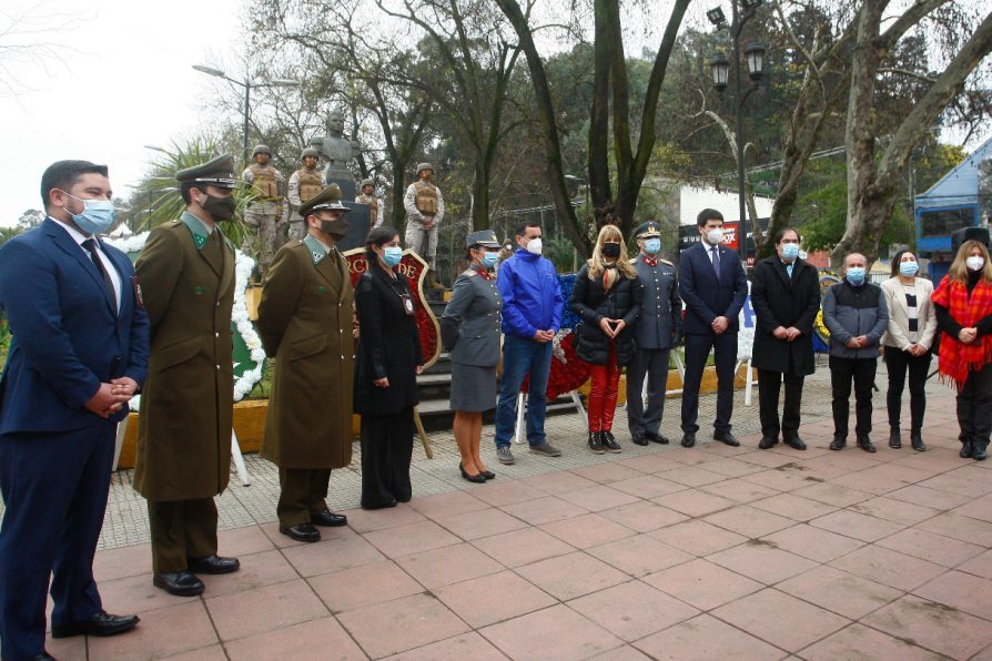 Delegado Roberto González presidió ceremonia de conmemoración del na-talicio de Bernardo O’Higgins