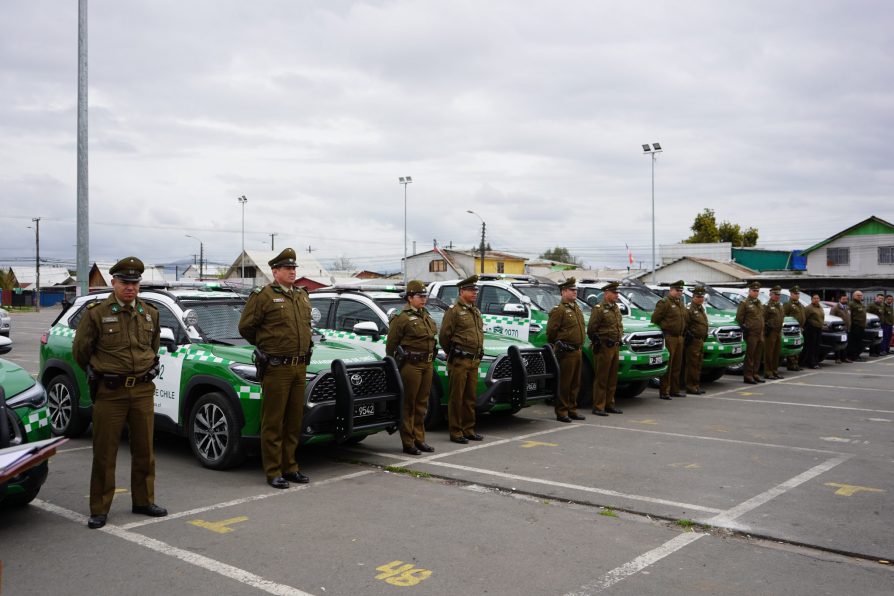 14 nuevos vehículos de Carabineros llegan a reforzar la seguridad en la provincia