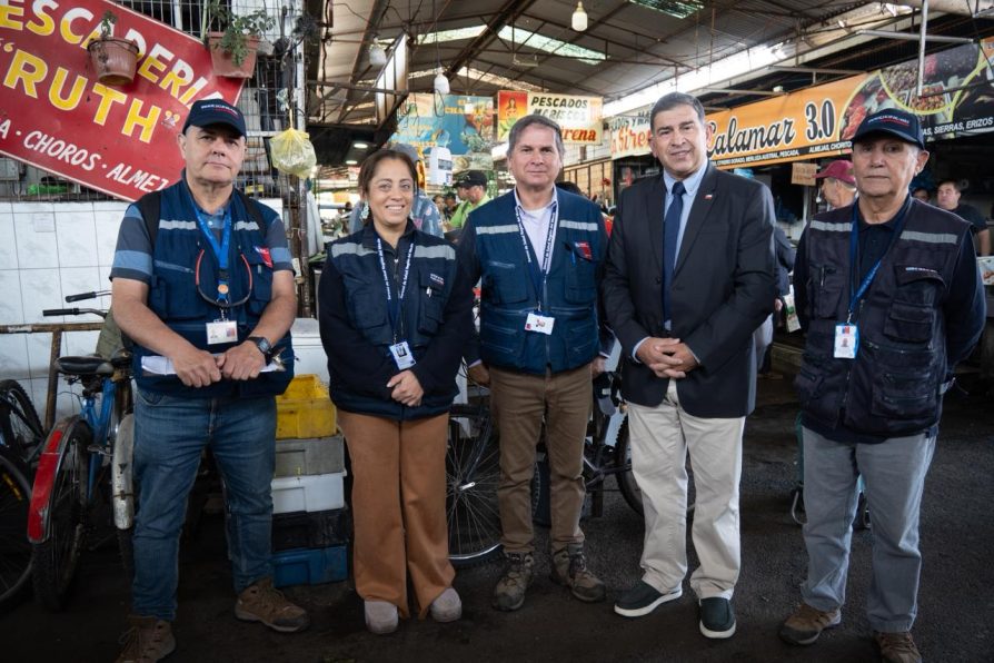 Delegado Presidencial Provincial junto a la Seremi de Salud fiscalizaron venta de pescados y mariscos en Curicó previo a Semana Santa