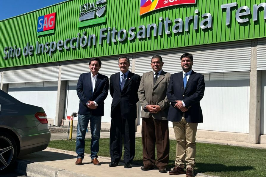 Subsecretario de Agricultura visita sitio de inspección fitosanitaria de Teno para verificar exportaciones hortofrutícolas a EE.UU.