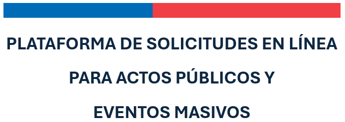 Plataforma de solicitudes en línea para Actos Públicos y Eventos Masivos