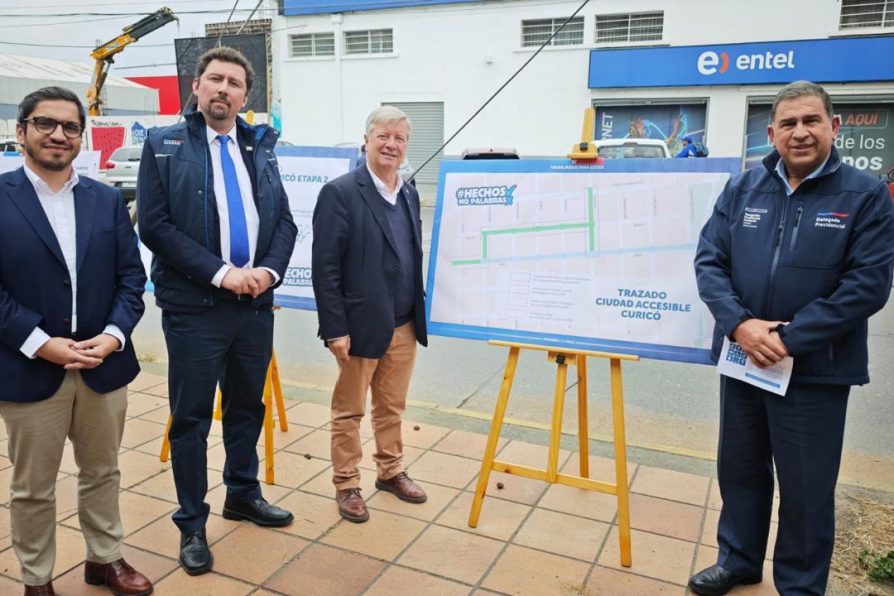 Inician obras de la segunda etapa del proyecto Trazado Ciudad Accesible en Curicó